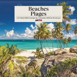 Trends International 2026 Beaches Bilingual French 12"x12" Wall Calendar - 1 of 4