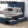 Kumasinova Modern Velvet Queen Bed Frame with Headboard,Platform Bed with Teundle and 2 Storage Drawers for Adults,Kids,No Box Spring Needed - 4 of 4