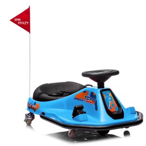 24V Kids Electric Drift Kart, 2-Speed Ride On Car w/360° Spins, Music, Lights, Flags, 5MPH, for Ages 3+ - 1 of 4