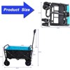 RISOKEYS Foldable Wagon Cart,with - Heavy-Duty Steel Frame & 600D Polyester,Folding Design for Beach, Camping,Groceries - 3 of 4