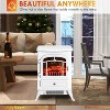QingMoon 22" Electric Fireplace Heater with Realistic Flames and Logs, Freestanding Fire Place Stove, Overheating Protection, 725W/1450W - 4 of 4
