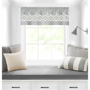 Kate Aurora Pacifico Rod Pocket Embroidered Window Valance - 1 of 4