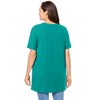 Woman Within Plus Size Perfect Short-Sleeve Shirred V-Neck Tunic - 3 of 4