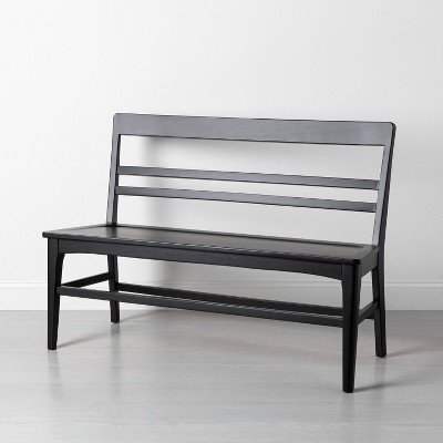 Wood Ladder Back Bench Black - Hearth & Hand™ with Magnolia