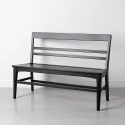 Wood Ladder Back Bench - Black - Hearth & Hand™ with Magnolia