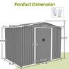 Outdoor Storage Sheds, Outside Garden Storage Shed with Lockable Door, Spacious Waterproof Roof Design, Utility Tool Storage Shed for Backyard - 2 of 4