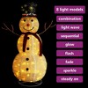 vidaXL Decorative Christmas Snowman Figure - 4ft LED Lighting with Multiple Effects, Waterproof Indoor/Outdoor, USB Powered, Luxurious Fabric, White - 3 of 4