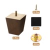 Unique Bargains Wooden Chair Desk Furniture Legs with Mounting Screws 4 Pcs - 3 of 4