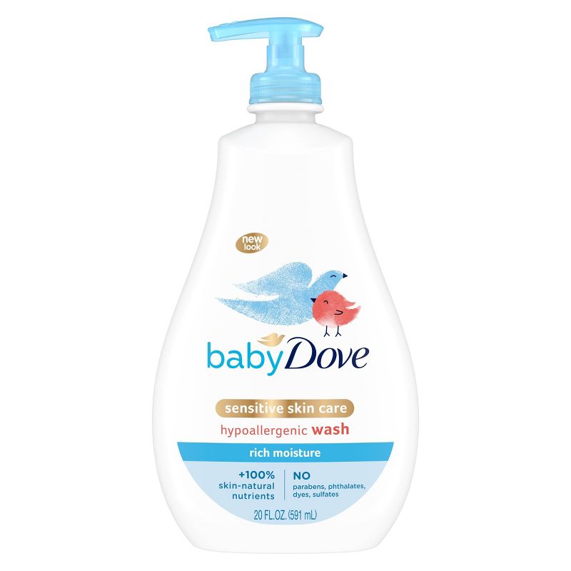 Baby Dove Rich Moisture Sensitive Skin Hypoallergenic Wash - 20 fl oz, 3 of 14