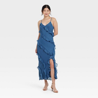 Women's Ruffle Maxi Slip Dress - A New Day™