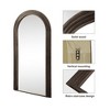 MAYEERTY Full-Length Mirror Solid Wood Outer Step Right Angle Arch Charcoal Baked 71x35x2in No Stand - 4 of 4