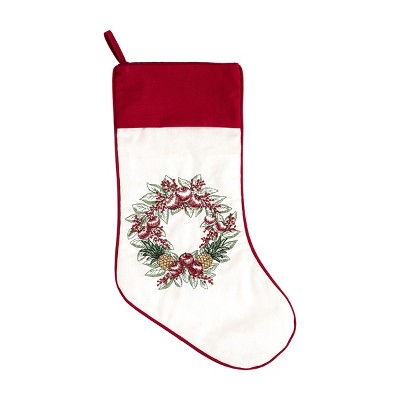 C&F Home Pineapple Wreath Embroidered Christmas Stocking