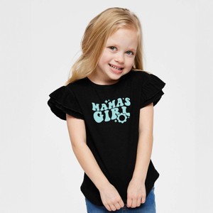 The Juniper Shop Mama's Girl Flower Flutter Sleeve Tee - 1 of 4