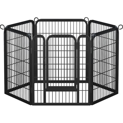 Yaheetech 6 Panels Dog Playpen Cat Exercise Barrier, Black