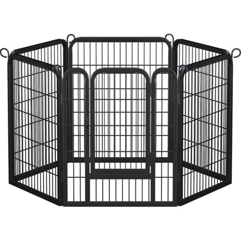 Yaheetech 6 Panels Dog Playpen Cat Exercise Barrier, Black - image 1 of 4