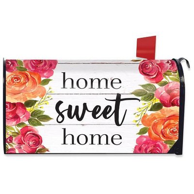 Farmhouse Home Sweet Home Floral Magnetic Mailbox Cover Standard Briarwood Lane