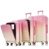BEAFUP Hard Shell Carry on Luggage Set of 3, 20, 24, 28inch with USB Port and front opening with Cup Holder, ABS+PC with Spinner Wheels - 2 of 4