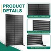 TUYOHW Metal Privacy Screen Outdoor, Decorative Privacy Panels, Freestanding Privacy Screen for Patio, Garden, Pool (White Square) - 3 of 4
