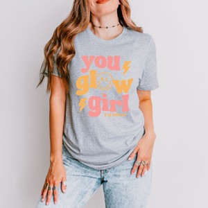 Simply Sage Market S.W.Smiley You Glow Girl Smiley Short Sleeve Tee - 1 of 4