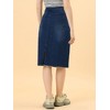 INSPIRE CHIC Women's Casual High Waist Back Slit Short Denim Skirts - 4 of 4