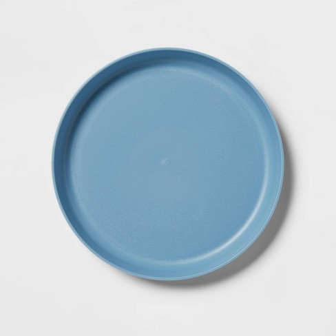 Blue plastic plates best sale