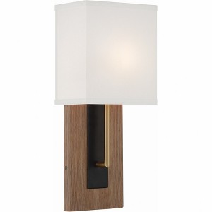 Crystorama Lighting Brent 1 - Light Sconce in  Matte Black/Vibrant Gold - 1 of 3
