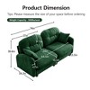 74" Beige Loveseat Cloud Sectional Couches Chenille Fabric Tufted Cushion Backrest Design High Quality Wooden Base for Living Rooms - 3 of 4