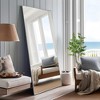 Lirago 60" Modern Silver Framed Bathroom Mirror Sleek Rectangle Vanity Mirror with Easy Installation for Bathroom Bedroom or Entryway - 3 of 4