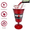 Red cup living Plastic Wine Glass with Stem, 14oz Set of 4 Heavy-Duty Drinking Glasses for Parties, Durable Champagne Flutes, Stem Cups - 3 of 4