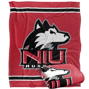 Northern Illinois University Primary Logo Stripes Silky 50x60 Blanket, 1 Sided - 1 of 4