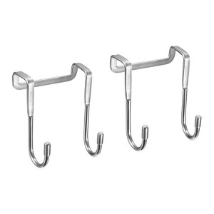 Unique Bargains Stainless Steel S-Shape Kitchen Over-Cabinet Drawer Hooks 2 Pcs - 1 of 4