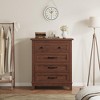 TROPOW 4 Dresser for Bedroom, 34.8" Tall Vertical Drawer Dresser with Large Storage, Freestanding Wooden Closet Chest for Bedroom, Living Room, Grey - 4 of 4