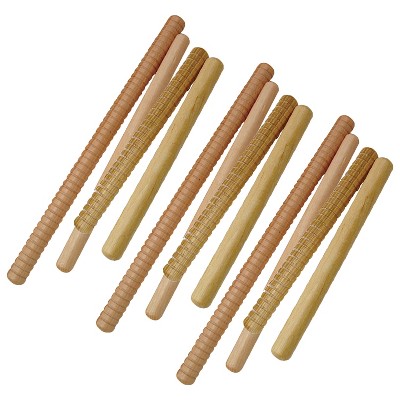 Westco Educational Products Hickory Rhythm Sticks, 1 Smooth & 1 Ridged Per Set, 3 Sets