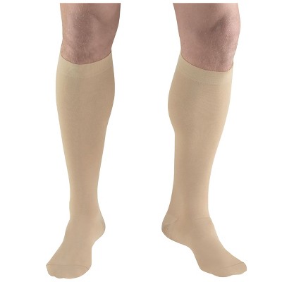 Truform Surgical Stockings, 18 mmHg Compression for Men and Women, Knee High Length, Closed Toe