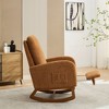 CAVINAS Rocking Chair with High Back Glider Rocking Chair with Retractable Footrest Armchair with Side Pocket - 3 of 4