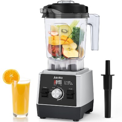 Aeitto Blender 1800W Powerhouse for Smoothies, Ice Crushing & More，Blenders for Kitchen with 68Oz  Black