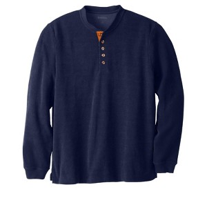 KingSize Soft Waffle Henley - 1 of 4