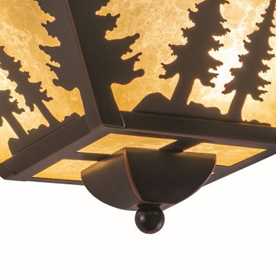 Yosemite Burnished Bronze Rustic Tree Flush Mount Light