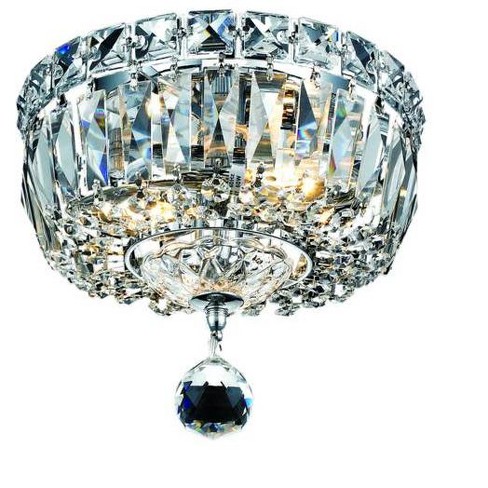 Elegant Lighting 2528f8c Tranquil 2 Light Single Tier Flush Mount