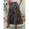 Plus Size Skirts Floral Full Length High Waist Tiered Skirts Flowy Maxi Skirts for Plus Size Women Random Print Dress - 2 of 4