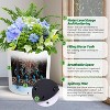 19.5" Tall Round Planters Set of 2,Large Indoor/Outdoor Self-Watering Flower Pots with Built-in Drainage,Water Level Monitor & Wheels for Patio,Porch - 3 of 4