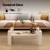 NicBex Rectangle Tempered Glass Coffee Table with Storage Layer,Modern End Table,Center Table for Living Room - 4 of 4