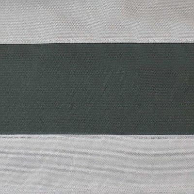 Gray and Green Heavy-Duty Polyester Round Fire Pit Cover, 40" x 18"
