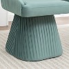 SEYNAR Modern Velvet 360 Degree Swivel Armless Dining chair Set of 6 - 3 of 4