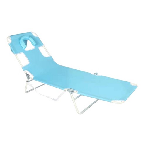 Face Down Beach Chaise Lounge Blue, Folding Chaise Lounge Chair Target