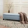 NicBex Polyester Storage Ottoman Bench,Upholstered Storage Ottoman with Button Tufted Diamond Stitch,Storage Bench for Living Room,Bedroom,Blue - 2 of 4