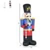 SEVOBAL Inflatable Holiday Decorations Inflatable Christmas Inflatables Nutcracker Toy Soldier Xmas Inflatable Decoration, Multicolored, 36"*36"*96" - 3 of 4