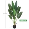 Whizmax Artificial Bird of Paradise Plant, 8 Trunk Fake Palm Tree with Large Faux Leaves, Indoor Tropical Decor for Home, Office, Housewarming Gift - 3 of 4