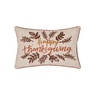 C&F Home 14" x 22" Happy Thanksgiving Polyester Accent Throw Pillow - 1 of 4