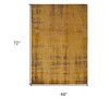 Yellow and Brown Abstract Non Skid Area Rug - 3 of 4